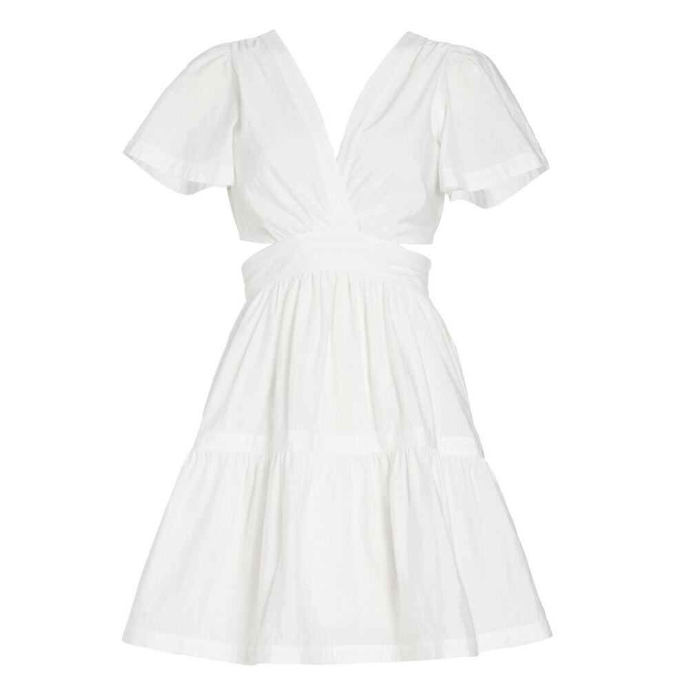 Cinq A Sept Tiered Cream Judith Minidress Size 2